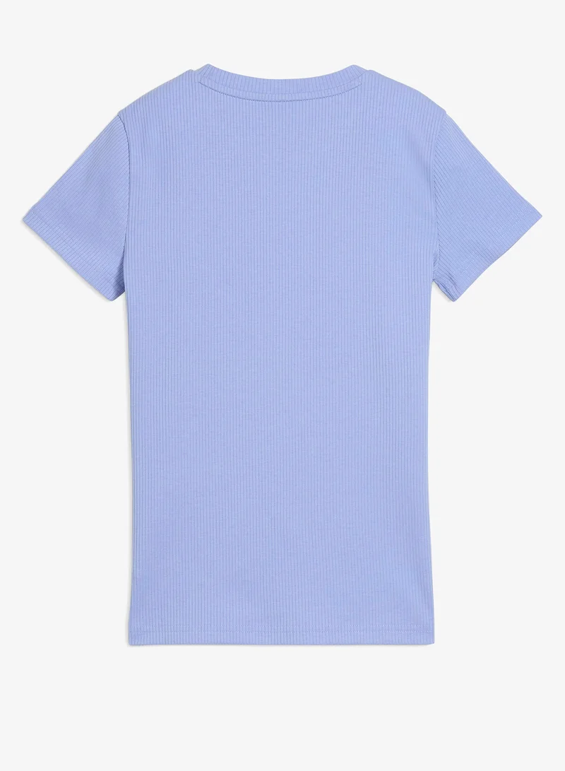 PUMA Youth Essential Elevated Ribbed Slim T-Shirt